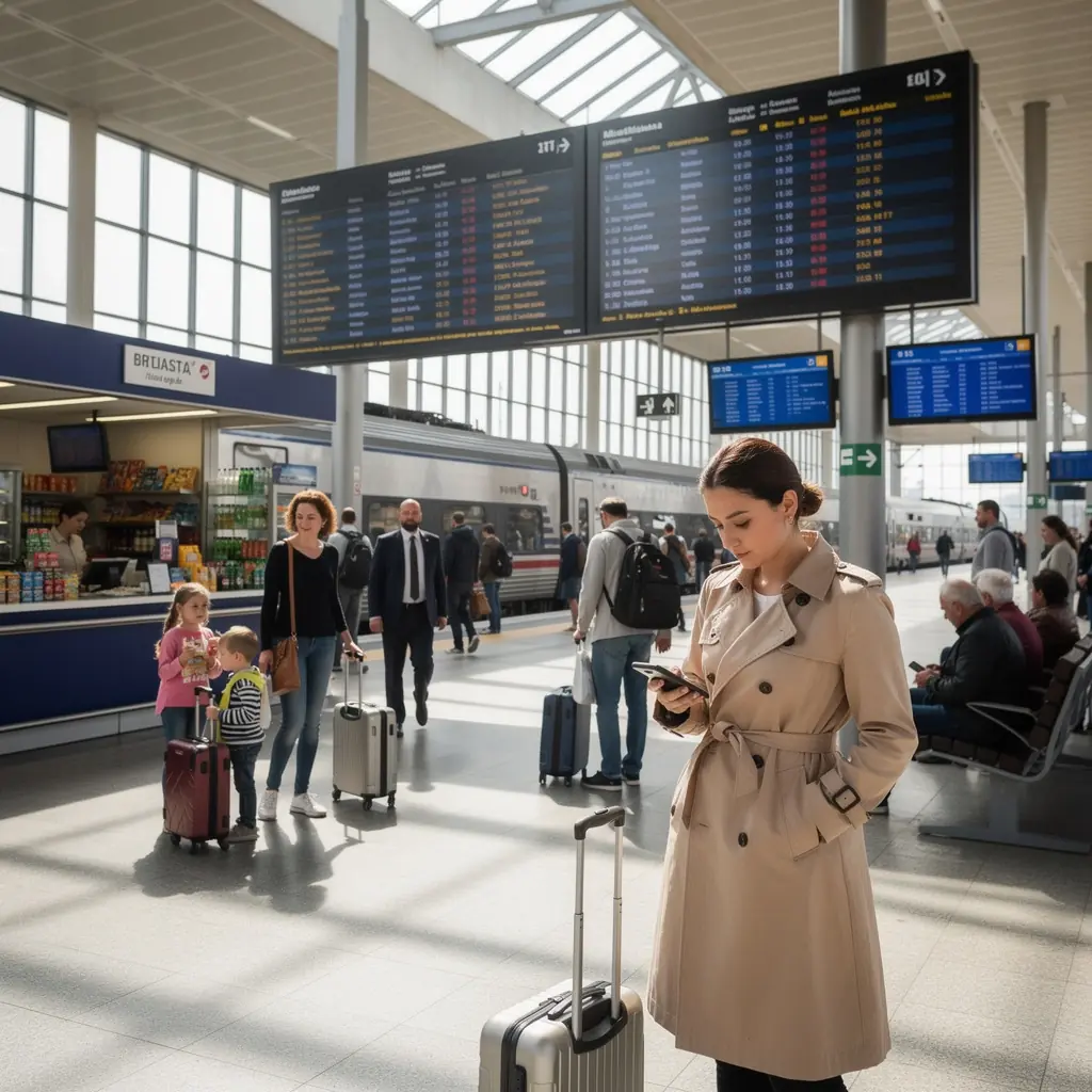 Aerial view of Bratislava showcasing the iconic Bratislava Castle and the Danube River.